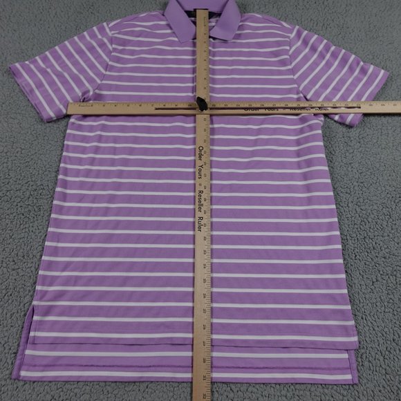 VTG Polo Golf Ralph Lauren Performance Shirt Mens Medium Purple Striped Polo - Picture 5 of 11